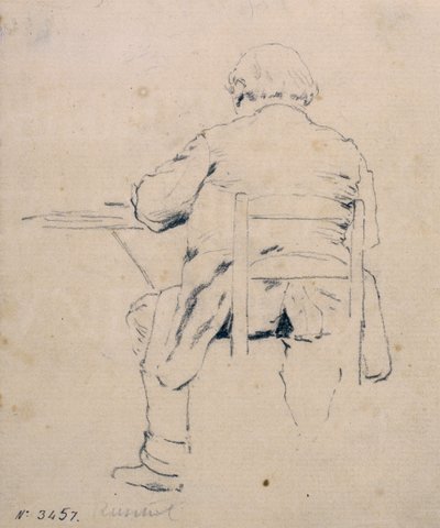 Seated Man from Behind by Santiago Rusiñol